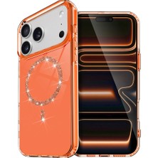 Aydogan's Iphone 17 Pro Live Diamond Magsafe Kapak - Turuncu