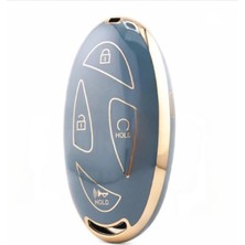 Gma Keys Hyundai Yeni Tucson Ioniq Kona 5 Buton Nano Anahtar Kılıfı Gri Gold Renk