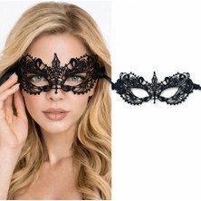 Colezium Siyah Dantel Venedik Maskesi Kadın - Zarif Parti & B Maskesi 10 No