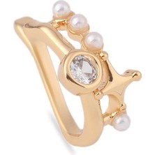 The Originals Vip Gold Renk Zirkon Taşlı Earcuff Kıkırdak Küpe