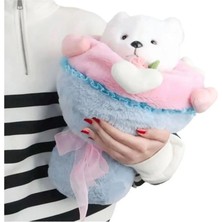Sevgi Buketi Peluş Ayıcıklı Peluş Çiçek Buketi 40 cm