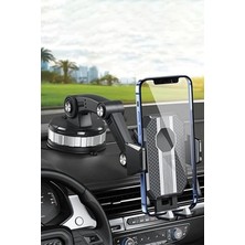 Twin Store Vlike V13 Vantuzlu 360 Derece Ayarlanabilir Araç Tutucu - Siyah