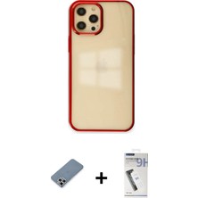 Cepte Toptan iPhone 12 Pro Max Doruk Doku Prime - Şeffaf Uv Polymer Nano Ekran Koruyucu + Gümüş Metal Kamera Lens Koruma Cam