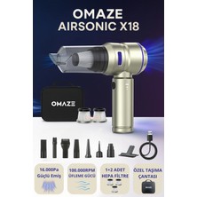 Airsonic X18 Şarjlı Araç İçi Süpürge 16.000PA Güçlü Emiş ve Ergonomik Tasarım ile Taşınabilir