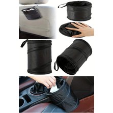 Mobee Yeni Nesil Oto Çöp Kovası Katlanır Çöp Kovası Organizer Siyah Araç Içi Pratik Asılabilir Çöp Kutusu