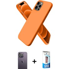 BUTİMAR'S iPhone 12 Pro Max Kozmos Yansıma Özel Seri - Siyah 5d Eko Cam Ekran Koruyucu + Beyaz Neon Fosforlu Kamera Lens