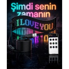 Marsilyan 60 cm LED Matrix Panel 16X96 Piksel Bluetooth Kontrollü Rgb Kayan Yazı Ekranı