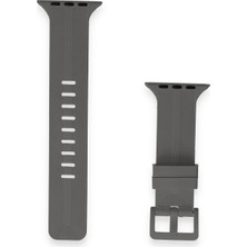 Twin Store Watch 38MM KR408 Çizgili Silikon Kordon - Koyu Gri