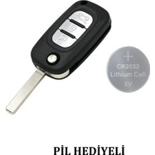 Gma Keys Renault Fluence Megane3 3 Buton Araba Kumanda Boş Kap Oto Anahtar Kabı Pil Hediyeli 1.ci Kalite