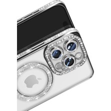 Aydogan's Iphone 16 Pro Max Kılıf Joke Simli Magneticsafe Kılıf - Gümüş