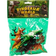 0710 Dinozorların Dünyası Poşetli Hayvan Oyun Seti Orta Boy