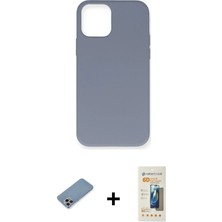 Cepte Toptan iPhone 12 Pro Max Ahenk Serisi - Siyah 6d Mat Seramik Hayalet Nano Ekran Koruyucu + Gökkuşağı Shine Kamera Lens Koruma Cam