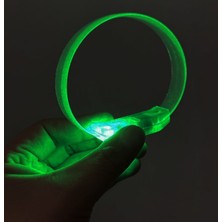 Zenvia 3 Modlu Pilli LED Işıklı Esnek Parti Bilekliği Yeşil