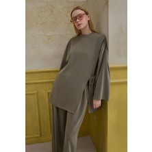 HE-QA Bağlama Detaylı Modal Takım Küf Yeşili