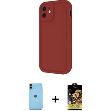 Cepte Toptan iPhone 11 Yankı Yansıma Özel Seri - Siyah Buffer Cam Ekran Koruyucu + Turuncu Neon Fosforlu Kamera Lens