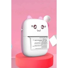 Alvo Store Buğz Mini Fotoğraf Yazıcı Kablosuz Etiket Yazıcı Baskı Makinesi Ios Android Uyumlu Termal Printer Pembe - Buğz