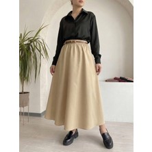 Foremia Kemer Detay Terikoton Etek-Bej -