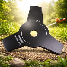 Johnser Steiner Uyumlu 3D Tırpan Bıçağı 255X25.4X1.4 mm | Motorlu Tırpanlar Için Evrensel, Dayanıklı Kesim Bıçağı