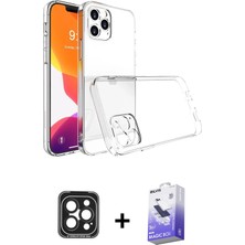 iPhone 15 Pro Max Zirve Doku - Siyah Bilvis 5in1 5d Magic Hayalet Cam Ekran Koruyucu + Siyah Pvd Metal Kamera Lens