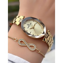 Daniel Klein Orijinal Çelik Kordon Kadın Kol Saati 3 Atm Su Geçirmezlik Gold Renk Bileklik Hediyeli