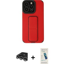 iPhone 13 Pro Max Çekirdek Yansıma - Şeffaf Pasifik Cam Ekran Koruyucu + Gümüş Raze Metal Kamera Lens