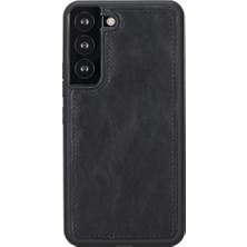 Samsung Galaxy S22 Uyumlu Deri Cüzdanlı Kılıf Mwwn Rst1 Siyah