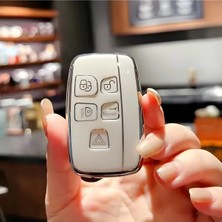 Gma Keys Land Rover Range Rover Evouge Uyumlu Sport Nano Anahtar Kılıfı Beyaz Gümüş Silver Renk