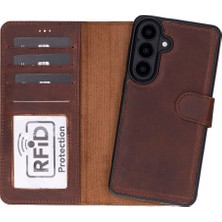 PLM Samsung Galaxy S26 Plus Uyumlu Manyetik Hakiki Deri Cüzdan Kılıf ,cüzdan Taşımaya Son, Kredi Kart Yuvalı, Rfıd Güvenlik