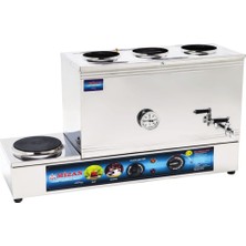 Kısmet Mizan 60 Lık Elektrikli 40 Litre 3 Demlikli Çay Kazanı Çay Ocağı