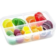 4 Bölmeli Sızdırmaz Contalı Kilitli Kapaklı 1 Litre Erzak Saklama Kabı -LC520