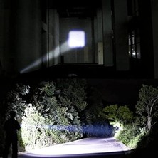 Fener LED USB Ultra Güçlü Mini Boy Şarjlı El Feneri, Siyah