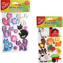 Kitabevimden Bu-Bu 3D Eva Sticker Hayvanlar 24 Lü BUBU-STS040