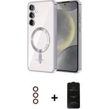 Cepte Toptan Galaxy S23 Plus Nova Işık Özel Seri - Siyah 6d Antistatik Mat Seramik Hayalet Nano Ekran Koruyucu + Kırmızı Metal Kamera Lens