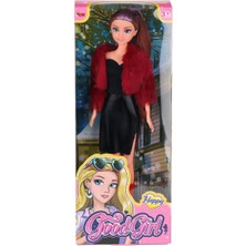 WG-115521  Ceketli Çizmeli Renkli Saçlı Bebek 29 cm -Vardem Oyuncak