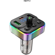 Neffo Bluetooth Fm Transmitter Pd 20W | Kablosuz Müzik, USB & Tf Kart Destekli Hızlı Şarj Cihazı