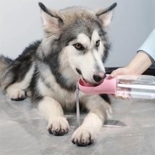 Taşınabilir Evcil Hayvan Suluğu Seyahat Kabı Kilitlenebilen Su Sızdırmaz Kap 350 ml