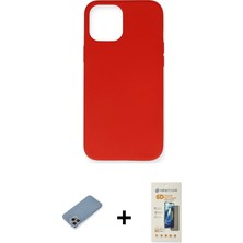 Cepte Toptan iPhone 12 Pro Max Ahenk Serisi - Siyah 6d Mat Seramik Hayalet Nano Ekran Koruyucu + Gökkuşağı Shine Kamera Lens Koruma Cam