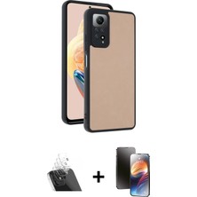Redmi Note 12 Pro 4g Kıvılcım Işık Serisi - Siyah 3D Antistatik Mat Seramik Nano Ekran Koruyucu + Şeffaf Kamera Lens Koruma Cam