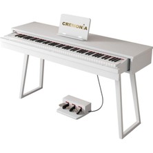 Cremonia 58819 Wh Dijital Piyano – Beyaz, 88 Tuş, Çekmece Kapaklı