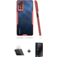 Cepte Toptan Redmi Note 11 Pro Atlas Asil Serisi - Siyah 3D Antistatik Hayalet Cam Ekran Koruyucu + Şeffaf Kamera Lens Koruma Cam