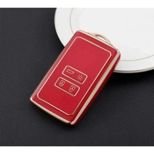 Gma Keys Renault Clio E-Tech Austral Megane 4 Talisman Clio5 Dacia Nano Anahtar Kılıfı Kırmızı Gold Renk