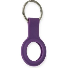 Twin Store Airtag Silikon Kılıf - Mor
