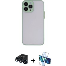 BUTİMAR'S iPhone 15 Pro Max Ahenk Çizgi Serisi - Siyah 3D Antistatik Seramik Nano Ekran Koruyucu + Lacivert Raze Metal Kamera Lens