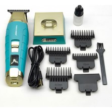 farissu TC-2666 Profesyonel Şarjlı Saç Sakal ve Ense Kesme Makinesi - Dijital Göstergeli - Dlc Bıçak