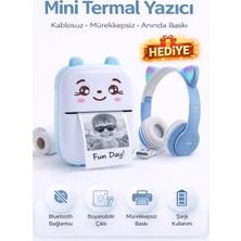 Omaze Mini Termal Yazıcı Kablosuz Telefon Bağlantılı Uygulama Kontrollü Etiket Baskı Makinesi