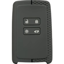 Gma Keys Renault Clio E-Tech Austral Megane E-Tech 4 Anahtar Koruma Kılıfı Petek Desenli Gri Siyah