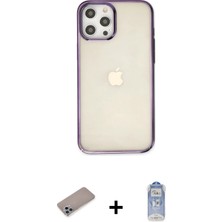 Cepte Toptan iPhone 12 Pro Max Doruk Doku Prime - Siyah Joko Magic 5d Cam + Sierra Blue Shine Kamera Lens Koruma Cam