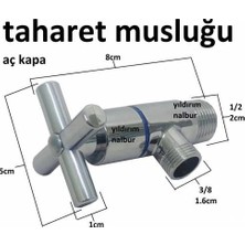 Artı Aç Kapa 4 Kollu Krom Çevirveli Taharet Musluğu