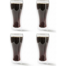 Jet's Home 4\'lü Meşrubat Bardağı Seti Çift Cidarlı Bira Bardağı 420 ml