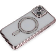 Aydogan's Iphone 14 Kılıf Joke Simli Magneticsafe Kılıf - Pembe